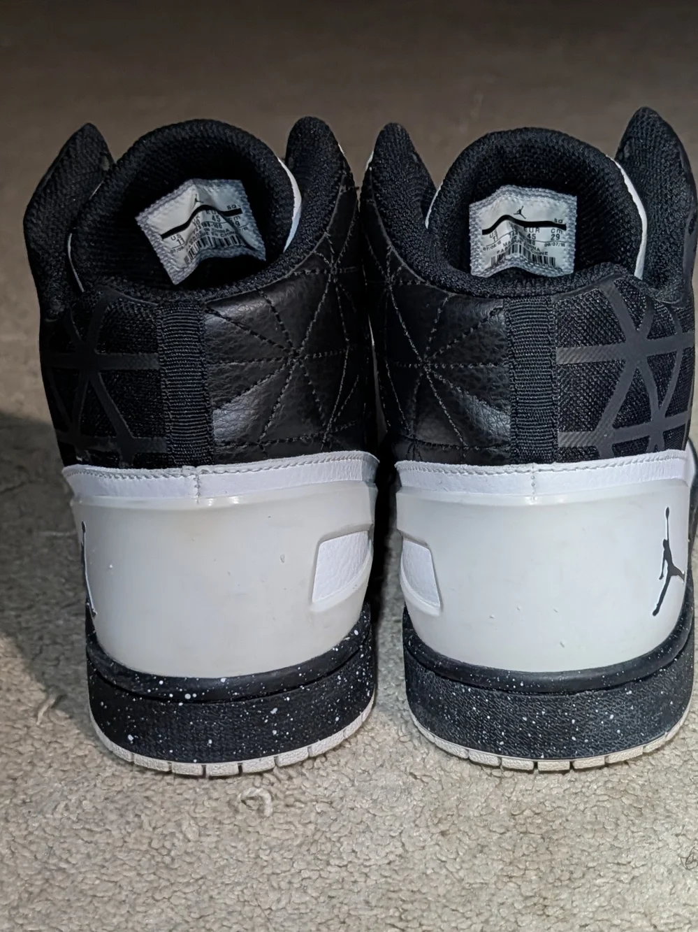 Jordan 1 Flight 3 Black and White Men's Sneakers Size 11